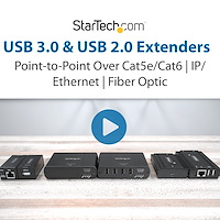 USB 2.0 Extender over Cat5e/Cat6 Cable (RJ45) - Up to 165ft (50m) - High  Speed USB Port Extender Adapter Kit - Powered - USB over Ethernet Cable